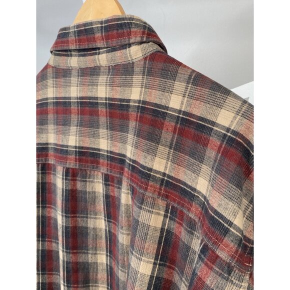Woolrich Fleece Lined Full Snap Shirt Jacket Men’s XL Plaid Merlot Ombre Jac - Picture 5 of 16
